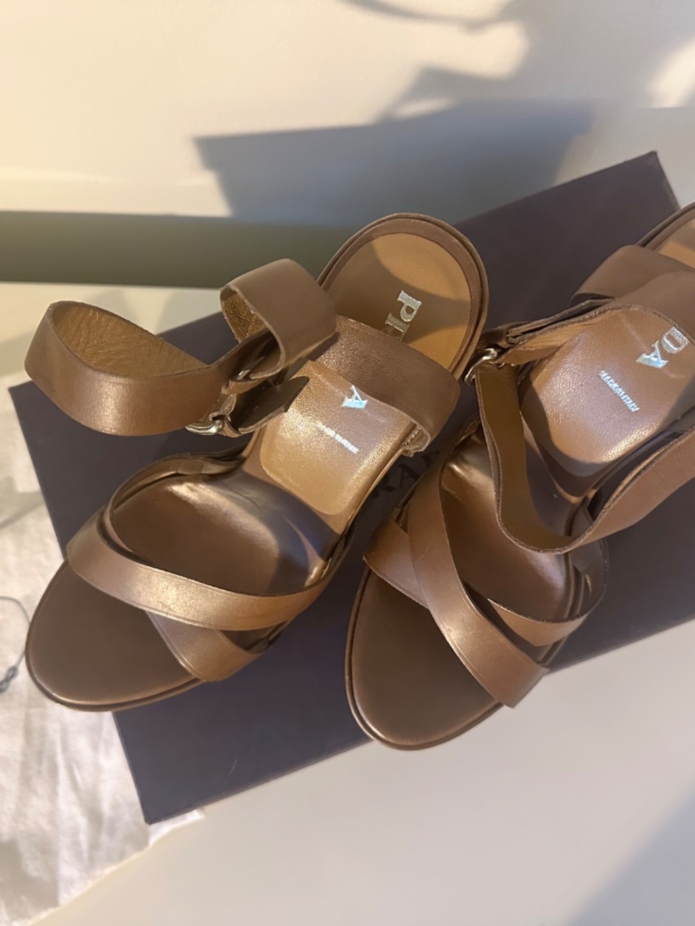 Vintage Prada Platform Leather Sandals (IT 40, US 9.5/10) - Picture 7 of 8